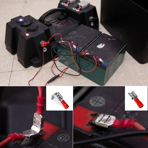 Ginsco 250Pcs Insulated Wire Connectors Assorted Crimp Terminal Kit - Quick Disconnect Ring Spade Butt Splices Piggy Back
