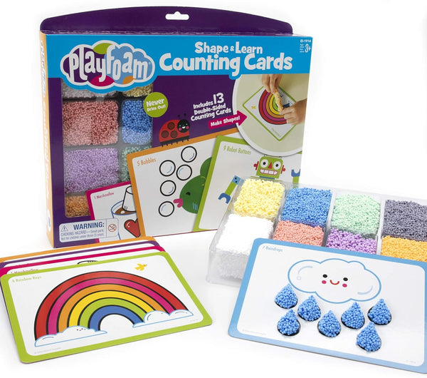 Educational Insights Playfoam Shape & Learn Counting Set, Flash Card Set, Fidget,
