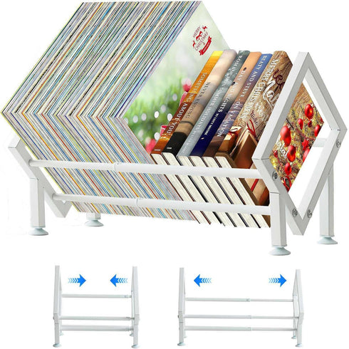 ENCIMART Tabletop Bookshelf Organizer, Adjustable Desk Shelf for Top of Desk in