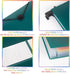Hanging File Folders Set, Letter Size, 2 Pack, 14 Pocket Plastic Expandable Folders for Receipt Organizer