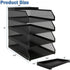 Natwind 4-Tier Stackable Paper Tray, Metal Mesh Desktop Organizer for Paper, Letter, and Document Storage