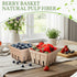 Reallnaive 20 Pack 1 Natural Pulp Fiber Berry Basket Pint, Small Molded Produce Vented Basket for Farmers Market, Fruit