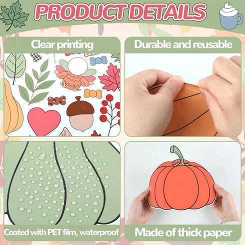 Fall Turkey Bulletin Board Set, DIY Turkey Cutouts, Autumn Thankful Tree Classroom Decorations, Fall Leaves Pumpkin