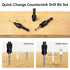 MulWark 82 Countersink Drill Bit Set with 5pcs Free Replaceable HSS Bits for Woodworking - 5 Pack