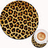 Mouse Pad and Coffee Coaster, Non-Slip Rubber Gaming Mouse Pad, Leopard Print