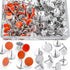 200 Pack White and Orange Reflective Tacks, Trail Marking Tacks, Glow Tacks for Hunting, Hiking, Camping