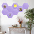 Thick Hexagon Felt Board Tiles 8 Pcs Self-Adhesive with Multi-Color Push Pins for Home Office Classroom