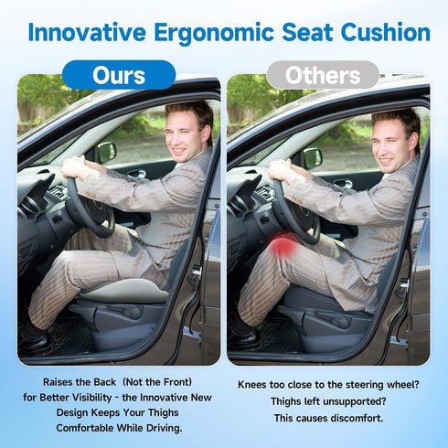 Tailbone X-Large Car Seat Cushions for Driving ,Comfort Memory Foam Car Cushions for Driving for Back, Hip & Pain