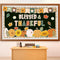Fall Bulletin Board Decorations, Thanksgiving Pumpkin Classroom Decor, Autumn Leaves Blessed Thankful Paper Cutouts