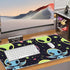 VSOJSOJKE 24" 14" MTG Play Mat, x TCG Card Play Mat, Surface with Smooth Stitched Edge, with Storage Bag, Alien Theme