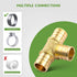 1/2 inch T PEX Tee & 90 Degree Elbow & Straight Coupling 1/2" (Pack of 12) Lead-Free Brass Fittings