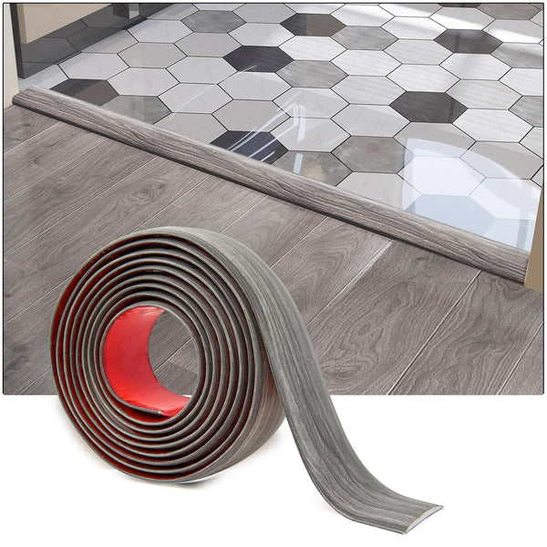 Art3d Self Adhesive Vinyl Floor Transition Strip, Laminate Floor Flat Divider Strip for Joining Floor Gaps
