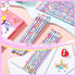 Unicorns Pencils Rainbow HB Pencils Erasable Cute Graphite Pencil Fun Pencils for Kids Unicorn Pencils Favors Unicorn Party Pencils with Erasers for Birthday Party Office School Supplies (36) by Fainne