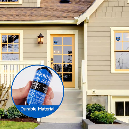 3PCS 24 2.8x2.4 Security Alarm System Sign for Home, Self-Adhesive Weatherproof Small Hours Warning Sticker, Safety