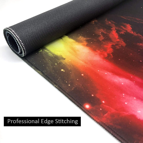 Benvo Extended Gaming Mouse Pad, Large 35.4x15.7x0.12 inch, Non-Slip Rubber Base, Aurora Light Pattern