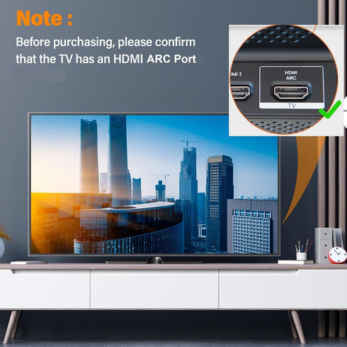 Wilxisum RCA+Optical+3.5mm+Coaxial HDMI Arc Audio Extractor, ARC to Converter/Adapter, Suitable for Connecting TV'S