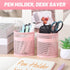 Pack 9 3.9x4.2in, Set Segarty of Pencil Holders Round Mesh Pen Holder for Table Desk Organization, Large Pen Cup