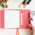 NEORAH B6 Notebook Sleeve with Loop + Dotgrid Journal, Faux Leather Sleeve with Penloop, 6 Card Slots, PINK