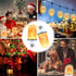 Yewclls Bulbs, 4 Bulbs E26 Bulbs (4-Pack) LED Flame Light Modes Flickering Halloween Light Base Fire Light with Gravity