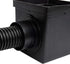 NDS 1244 Outlet Adapter for Catch Basin, Fits 3 in. & 4 in. Drain Pipes, Black