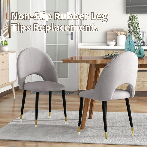1" (4 Pack) Inner Diameter Round Chair Leg Tips Caps Non-Slip Rubber Leg Tips Replacement Slip-On Rubber Folding Chair