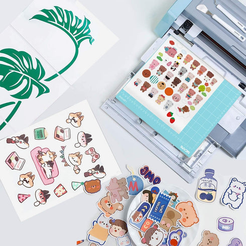 Printer,100 Premium Printable Vinyl Sticker Paper for Inkjet Sheets Matte White Waterproof Decal Paper, Dries Quickly