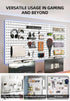 Wall Organizer Peg Board, Elevate and Declutter Your Gaming and Office Space, White