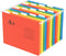 Oterri A4 Size Hanging File Folders, 15pcs with 5 Elegant Colors, 1/5-Cut Adjustable Tab