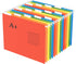 Oterri A4 Size Hanging File Folders, 15pcs with 5 Elegant Colors, 1/5-Cut Adjustable Tab