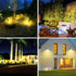 2W 9.8ft IP65 2-IN-1 T-SUNUS Christmas Solar Landscape Spotlights Warm White, Garden Spot Lights Outdoor Cable