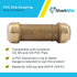 SharkBite 3/4 Inch PVC Slip Coupling, Push to Connect Brass Plumbing Fitting