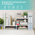 Desktop File Organizer Desk Organizer Shelf - White Office Organization Shelves for Top of Desk Organizers