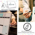 Dry Erase White Board, 12"x16" for Desktop & Wall - 2 Magnetic Planners, 6 Markers, Eraser & Wall Hangers Included