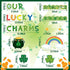 St. Patrick Shamrock Bulletin Board, 121P Classroom Decor with Clover Gold Rainbow Stockpot Cutouts for Home