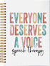 Everyone Deserves a Voice Speech Therapy Journal, 5.5 x 8.3 inches, Colorful Lined Hardcover, SLP Gift