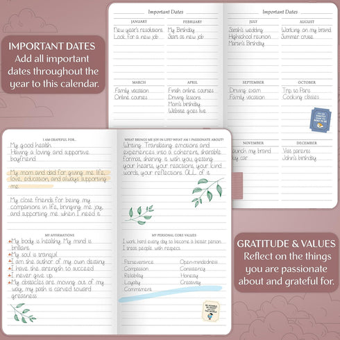 Legend Planner Pocket – Small Undated Monthly & Weekly Goal Journal, Mini Life Organizer Planner, Rose Gold