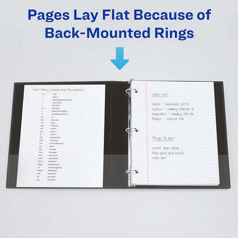 Avery Heavy-Duty View 3 Ring Binder (05604) - 3" One Touch Slant Rings, Holds 8.5" x 11" Paper, 1 White Binder