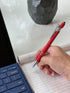 Pack of 5 Rubberized Comfort Soft Touch 2 in 1 Ballpoint Pen with Capacitive Stylus Tip, Black Ink