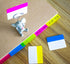ELII 300 Pcs 2 Inch Sticky Index Tabs, Colorful Writable Transparent Book Tabs for Notebooks and Annotating