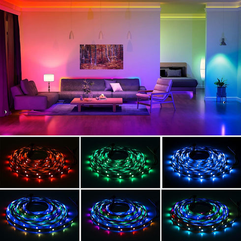 WS2812B 16.4FT/5M 30Pixel/M 150LEDs DC5V SMD5050 Programmable IP30 SEZO LED Strip Light Individual Addressable LED