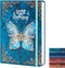 College Ruled Journal for Writing, B5 3D Butterfly Embossed Hardcover Notebook, 192 Pages, 9" x 6.9"