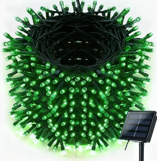 Solar Christmas Lights Outdoor, 98.4ft 300 LED Solar Fairy String Lights 8