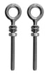 US STAINLESS 2 Pieces Stainless Steel 316 M10 Eye Bolt, 10mm x 100mm, Marine Grade