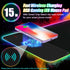 ToLuLu Wireless Charging RGB Gaming Mouse Pad, 15W LED Mouse Mat with 30W Charger, Large Mousepad with Wrist Support,