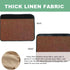 Linen Office Chair Arm Covers, Adjustable Desk Chair Armrest Protector, Set of 2 (Brown)