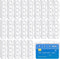Fuutreo 80 Pack Swipe Card Holder Horizontal Half Card ID Badge Holders