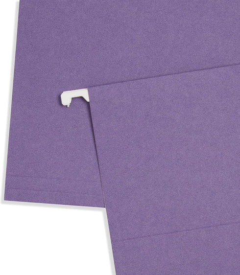 Blue Summit Hanging File Folders, Letter Size, Purple – 25 Pack for Organization