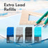 Mozart Essential Set of Lead Refills - 4 Sizes: 0.3, 0.5, 0.7 & 0.9 mm with 100 HB Lead Refills Each