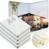 Zonon 4 Pcs Sublimation Journal Blank Notebooks, A6 A5 A4, 190 Pages Thick Faux Leather for Office Supplies