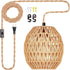 Maliralt Hanging Lamps Rattan Pendant Light Hanging Lights 16.4ft Plug in Cord Pendant